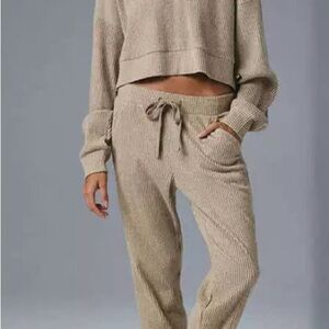 Cozy Knit Lounge Set in Beige